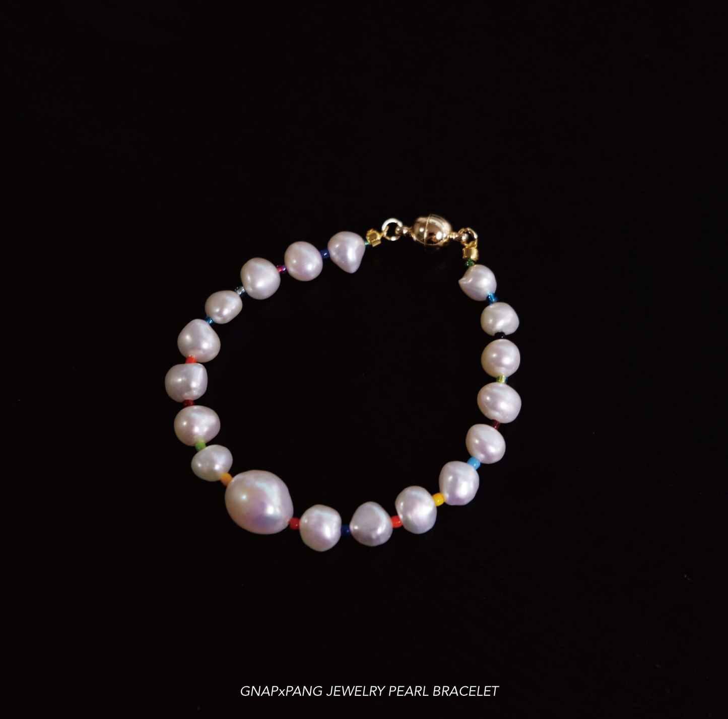 Rainbow marshmallows Pearl  Bracelet