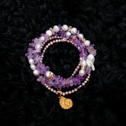 The moon of Baroda Pearl Amethyst Necklace