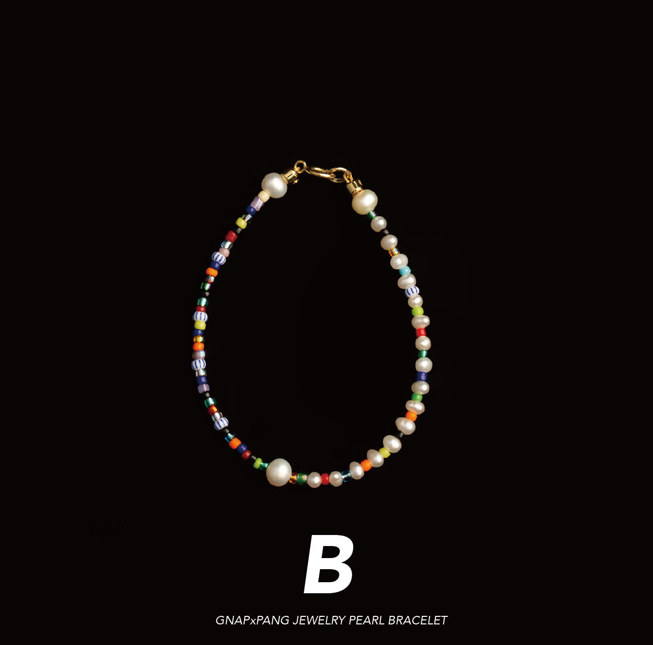 RAINBOW CHAIN Pearl with Glass beads Bracelet