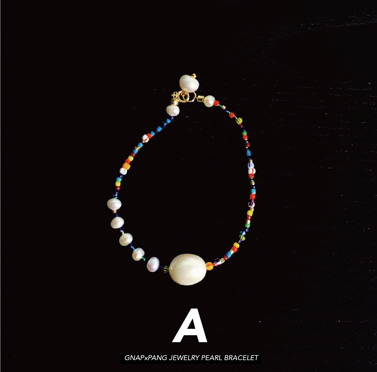 RAINBOW CHAIN Pearl with Glass beads Bracelet