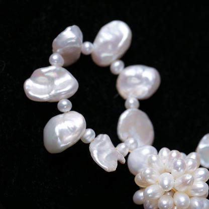 Bees on the Danube Freshwater Pearl hand-made Earring