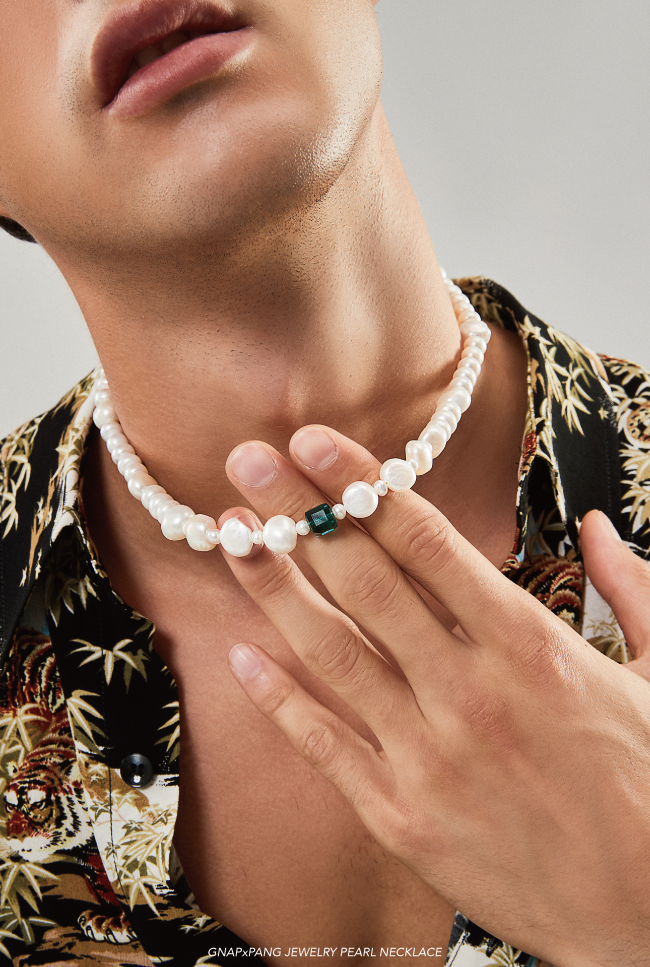 Men's Baroque Pearl Choker Classical Necklace